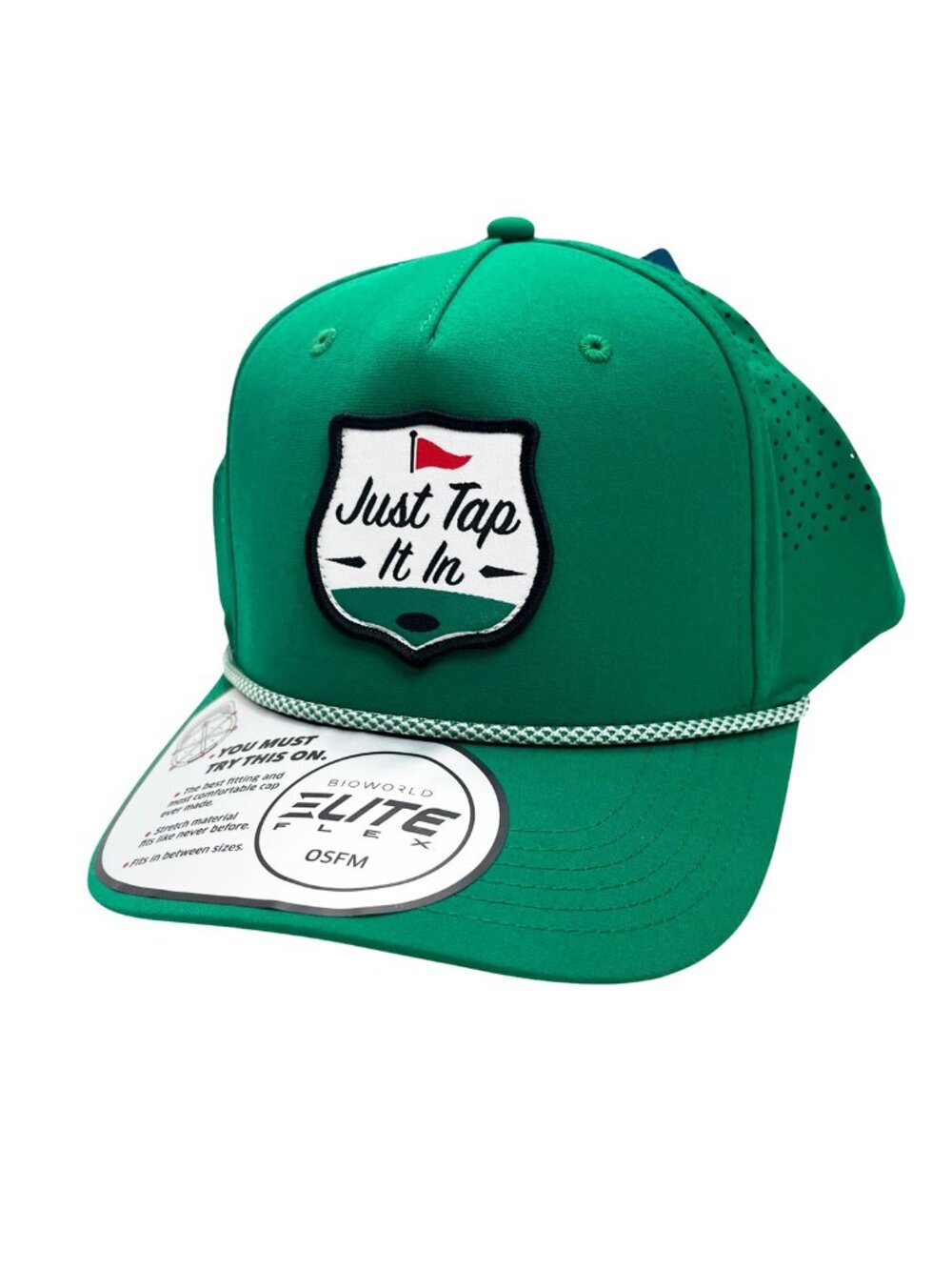 Happy Gilmore Just Tap It In Golf Hat Green NWT